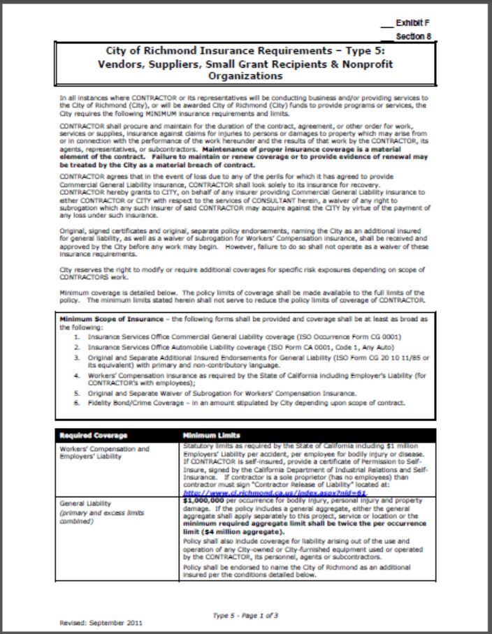 Insurance Requirements