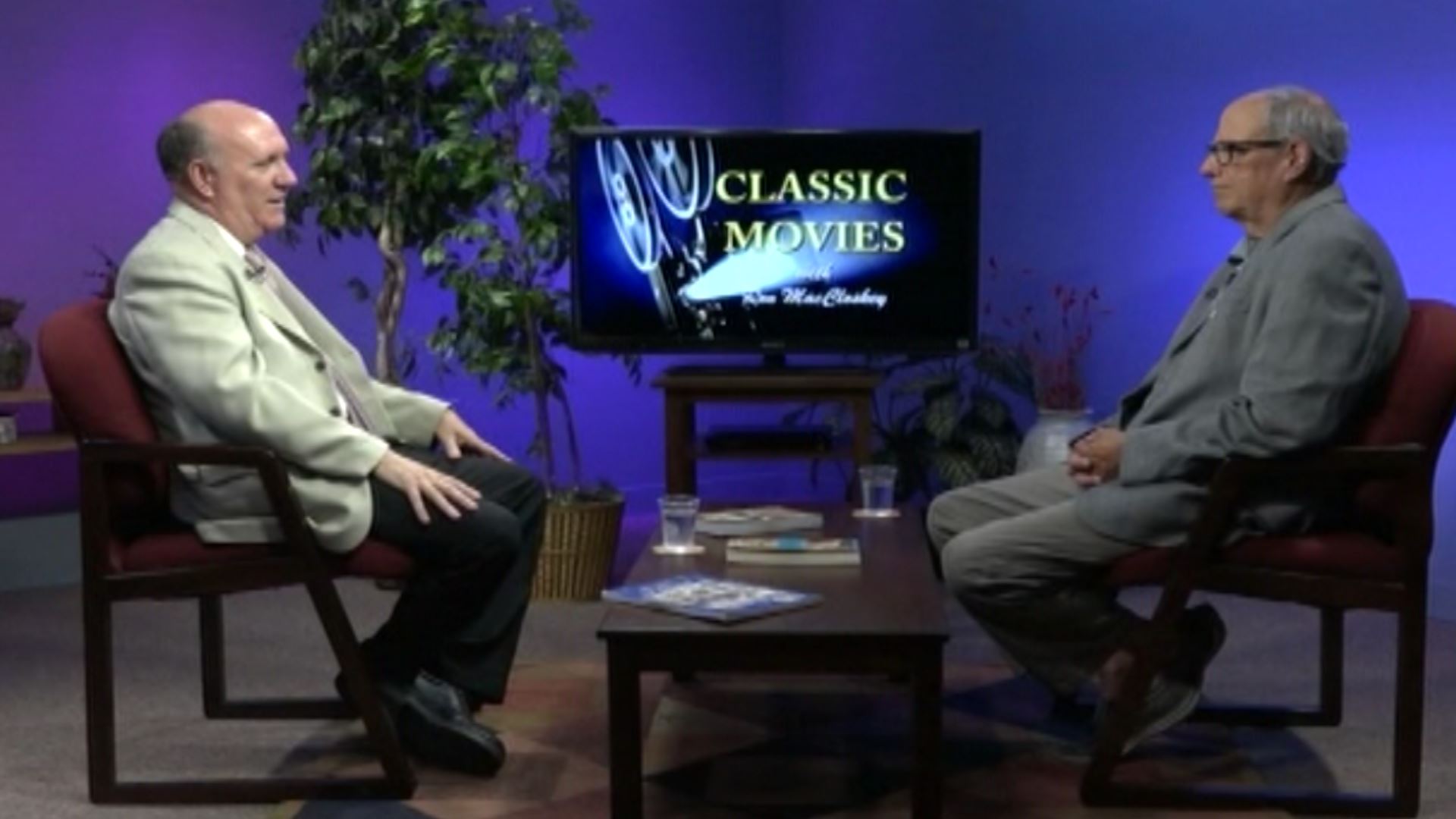 Ron MacCloskey in the studio with a studio guest