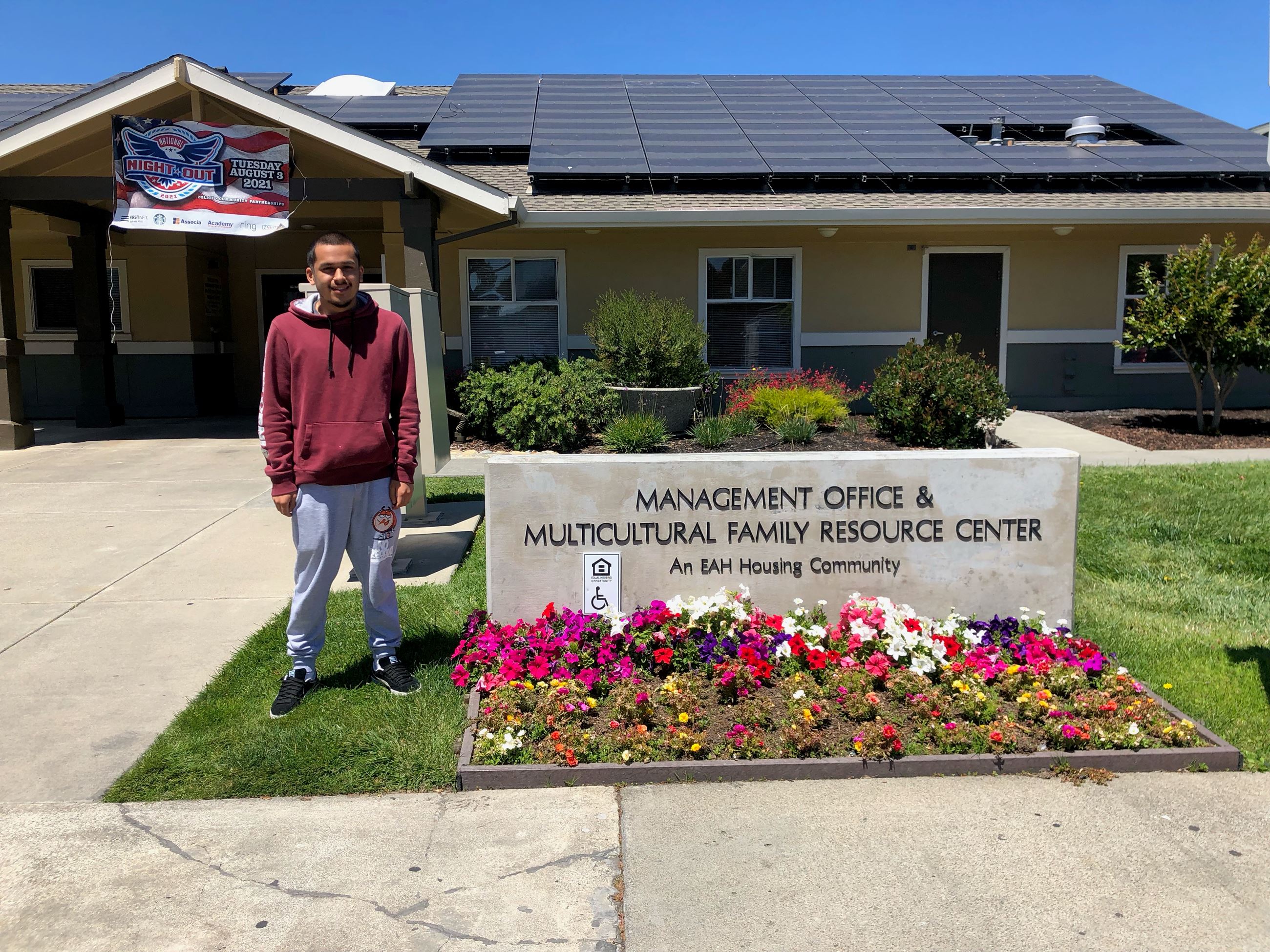 Students working at Crescent Park Family Resource Center