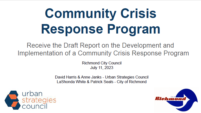 Slide Deck of Draft Community Crisis Response Report