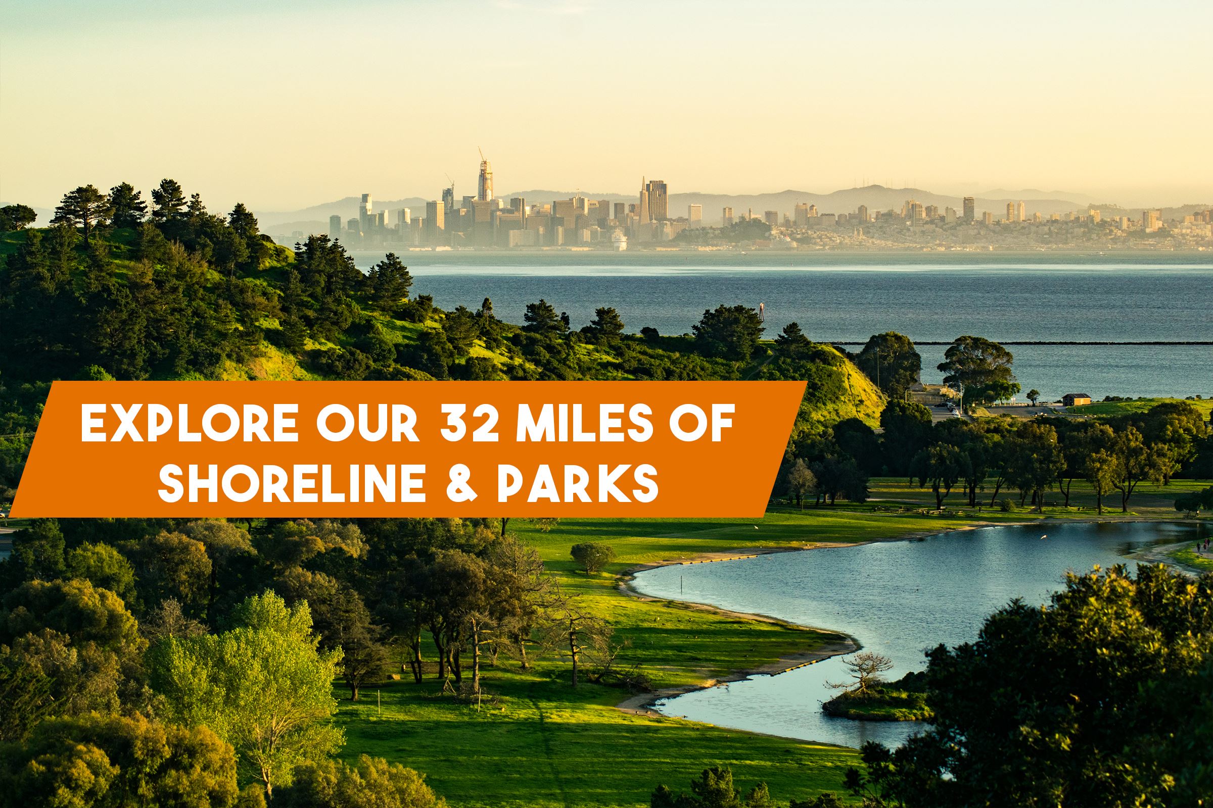 Imag eof miller knox park, Richmond CA. Taken from the hill over looking miller knox park