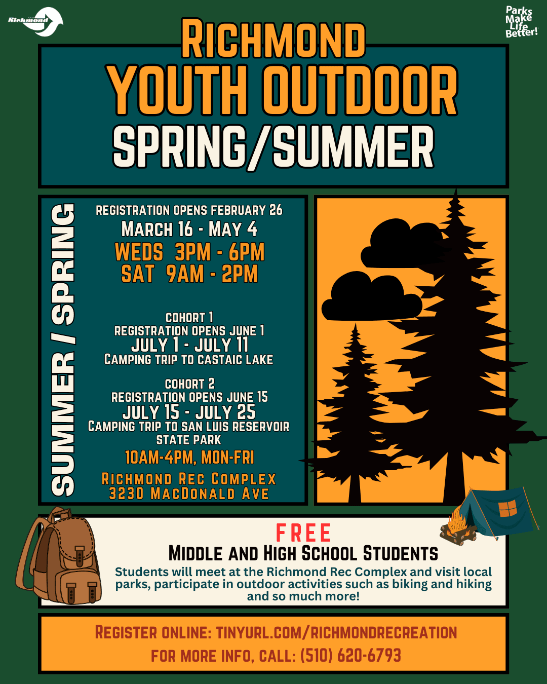 Flyer Spring  Summer Richmond Youth Outdoors