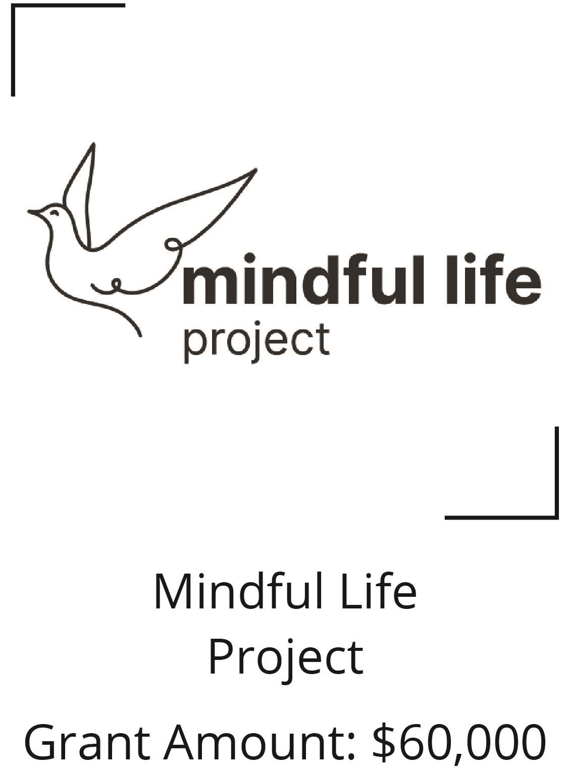 Mindful Life Project. Grant Amount $60,000 Opens in new window