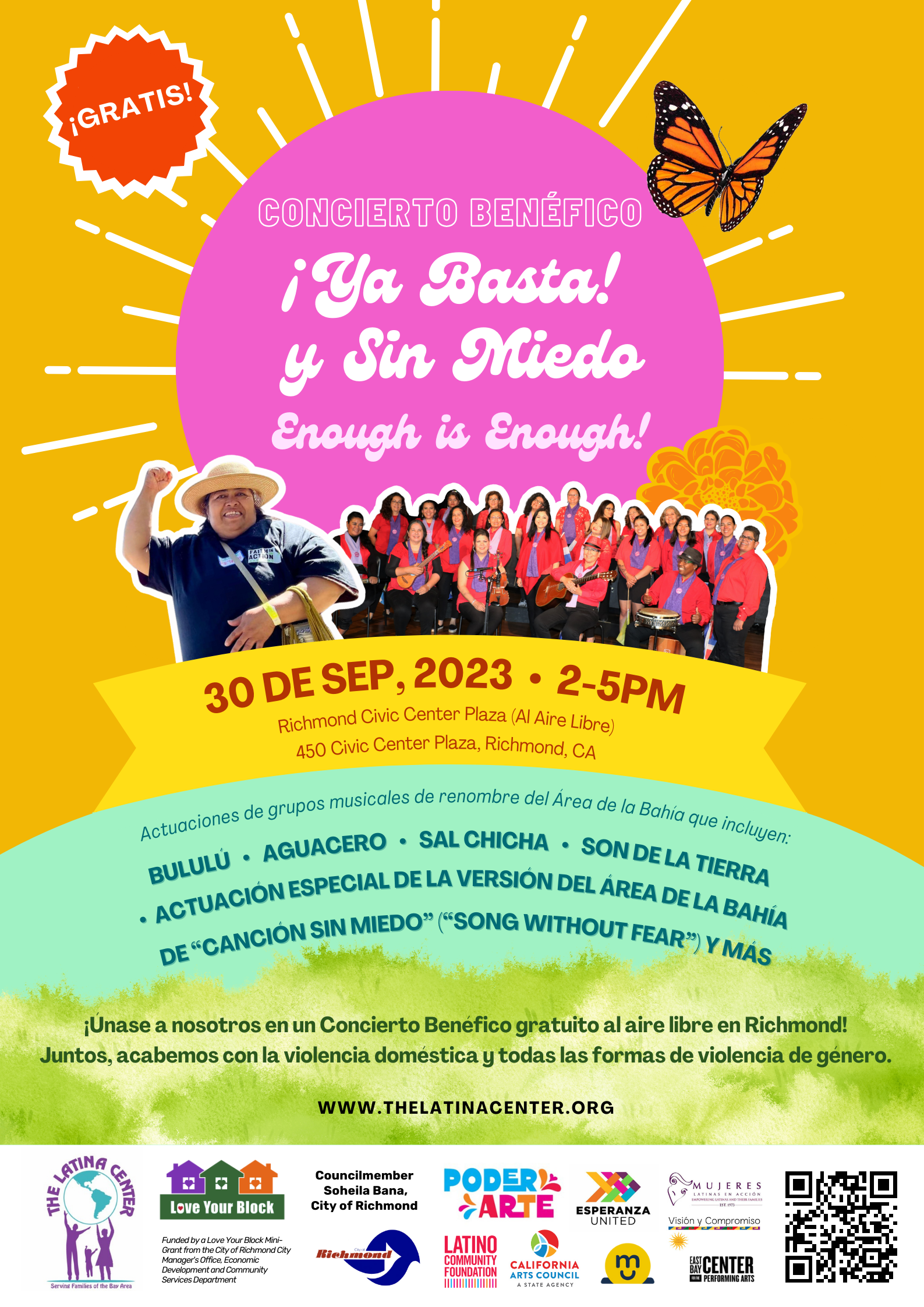 Enough is Enough! Benefit Concert Spanish Flyer