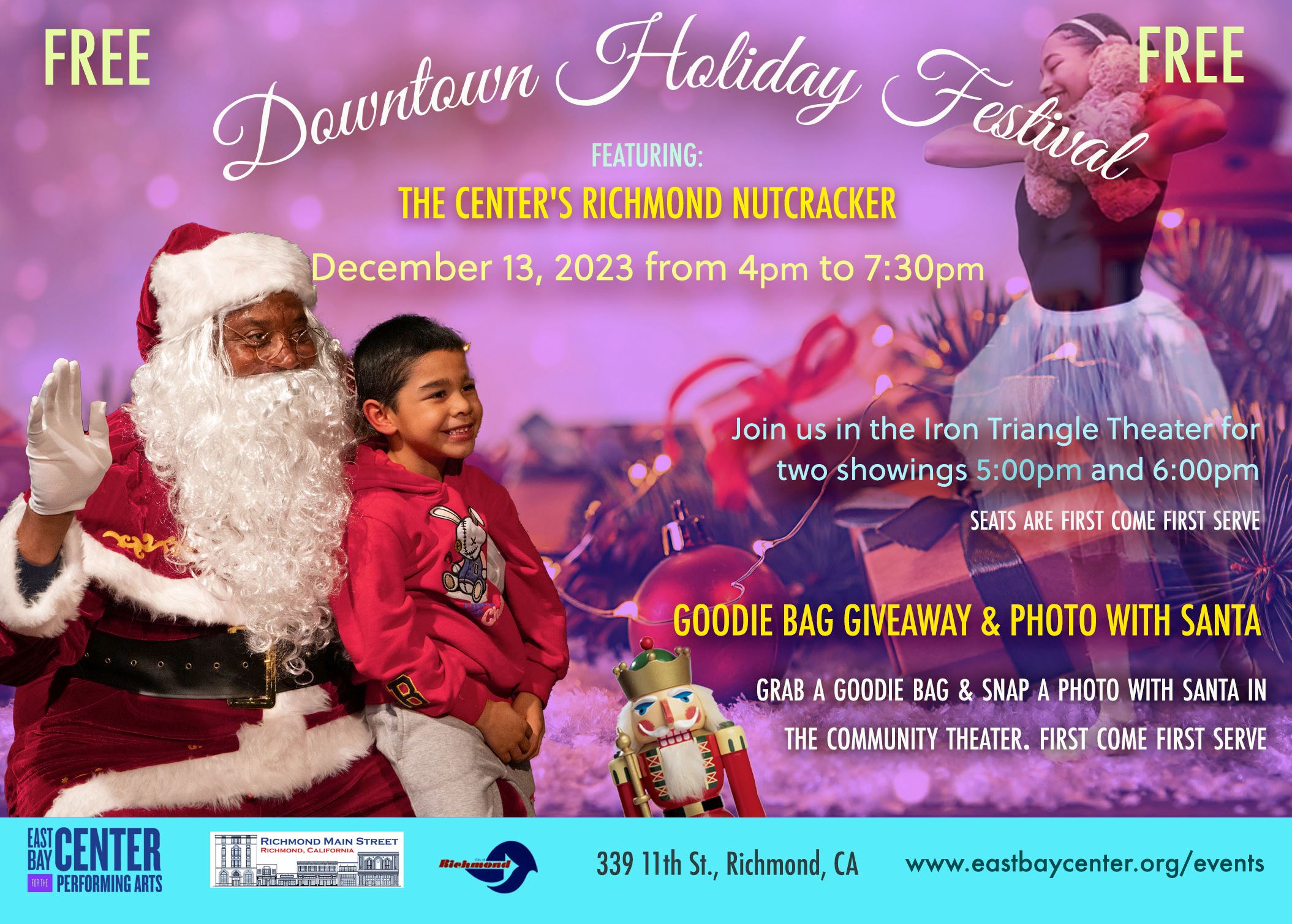 Downtown Holiday Festival 2023 Flyer - English