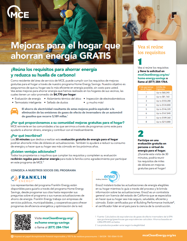 MCE home saving flyer spa