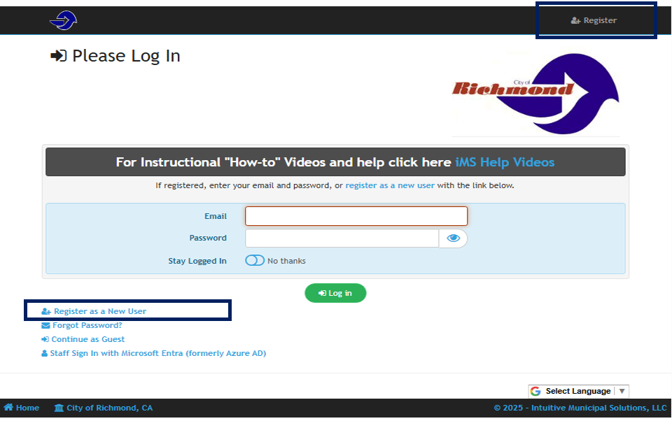 iMS Account Creation